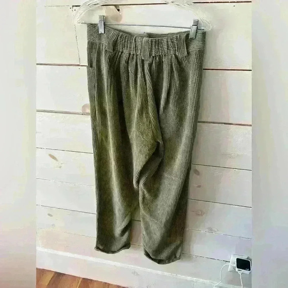 Luca +Grae sage green corduroy cuffed pants size large, NWT. - Picture 2 of 6
